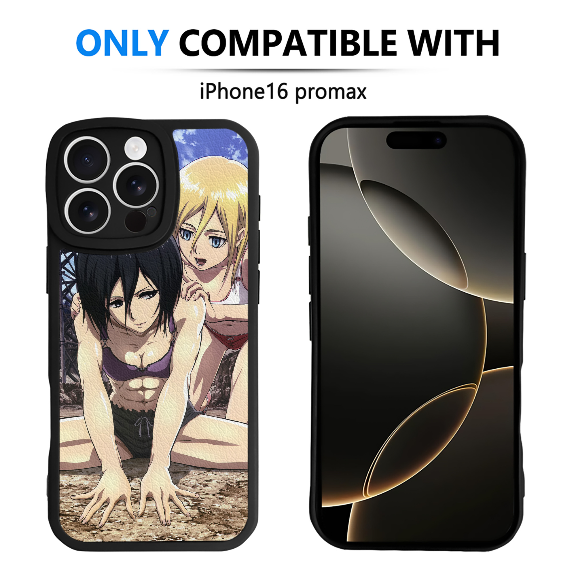 （画像用） 進撃の巨人 Attack on Titan 【iPhone 16シリーズ対応】シリコンスマホケース（レザー調） 材質：シリコン